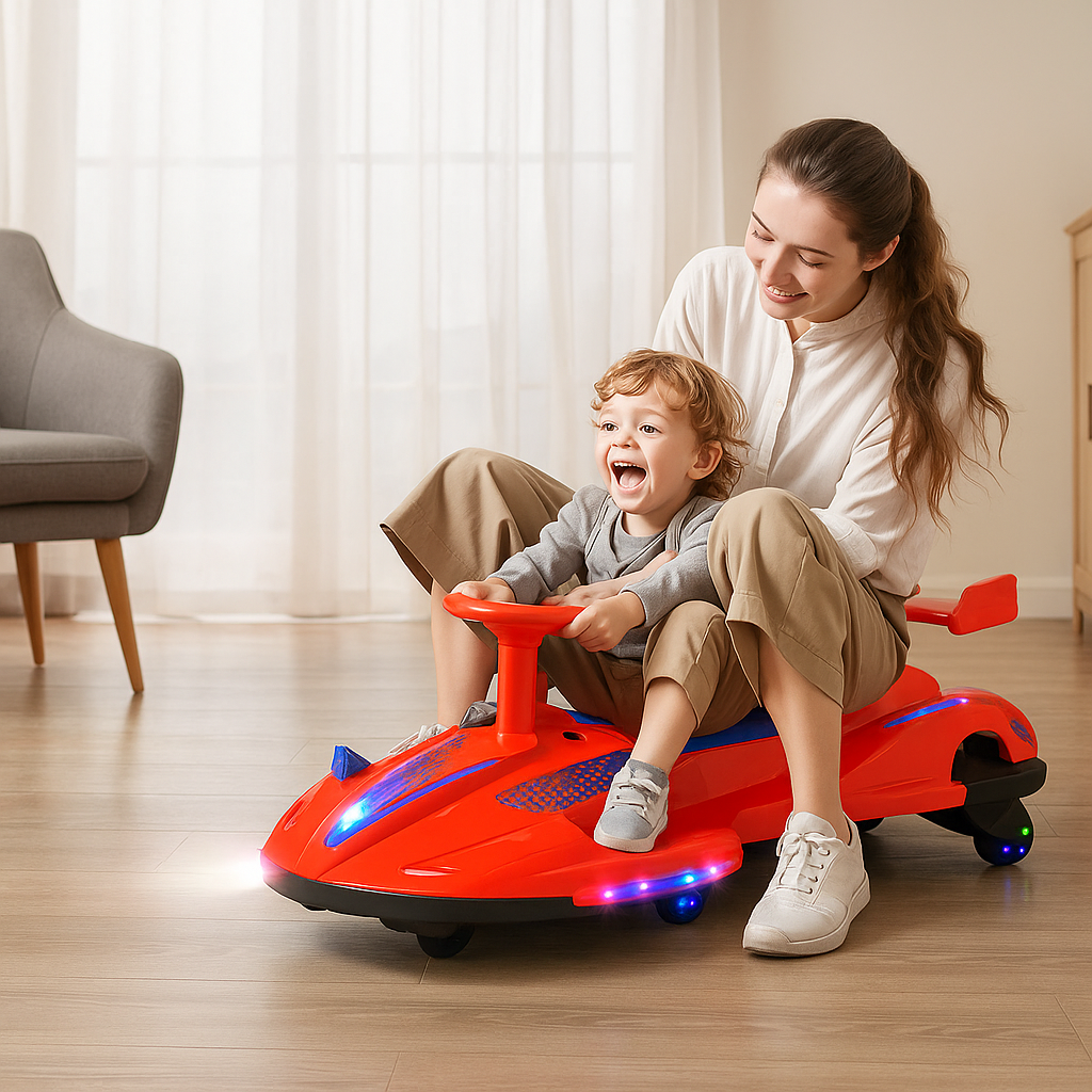 12V Electric Wiggle Car with Lights & Music
