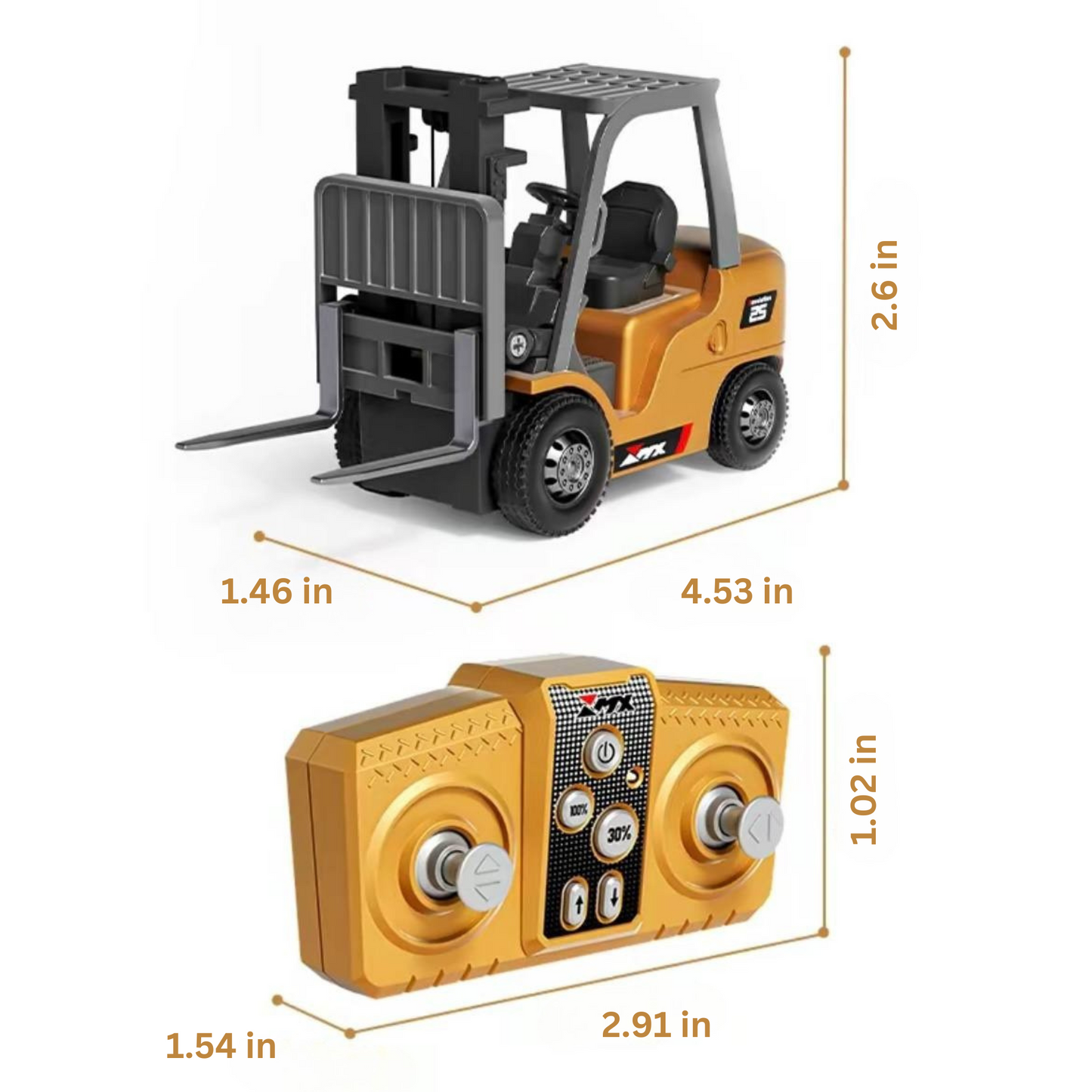 Remote Control Forklift – 1:64 Scale