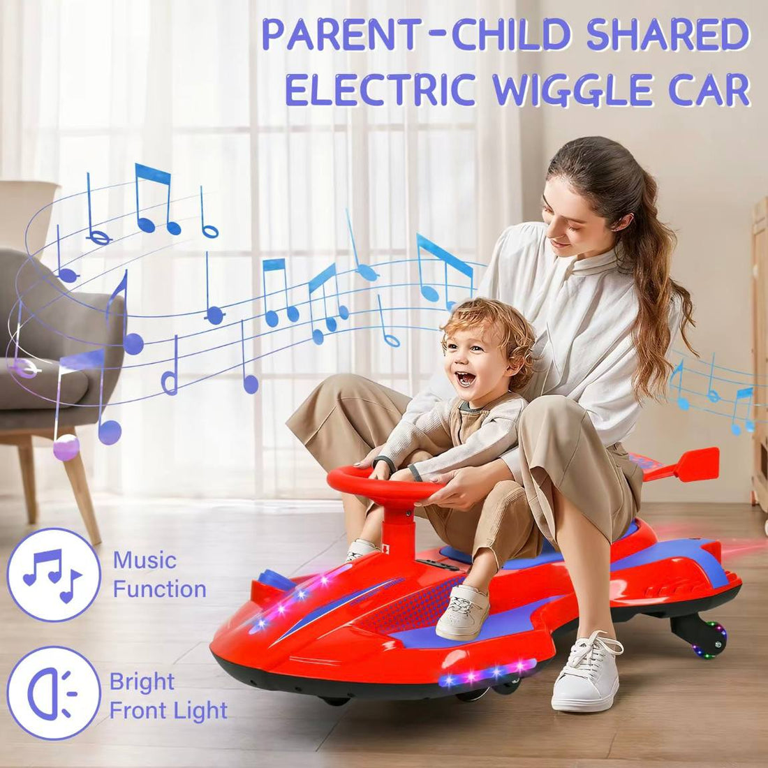The Perfect Christmas Gift: 12V Electric Wiggle Car with Lights & Music
