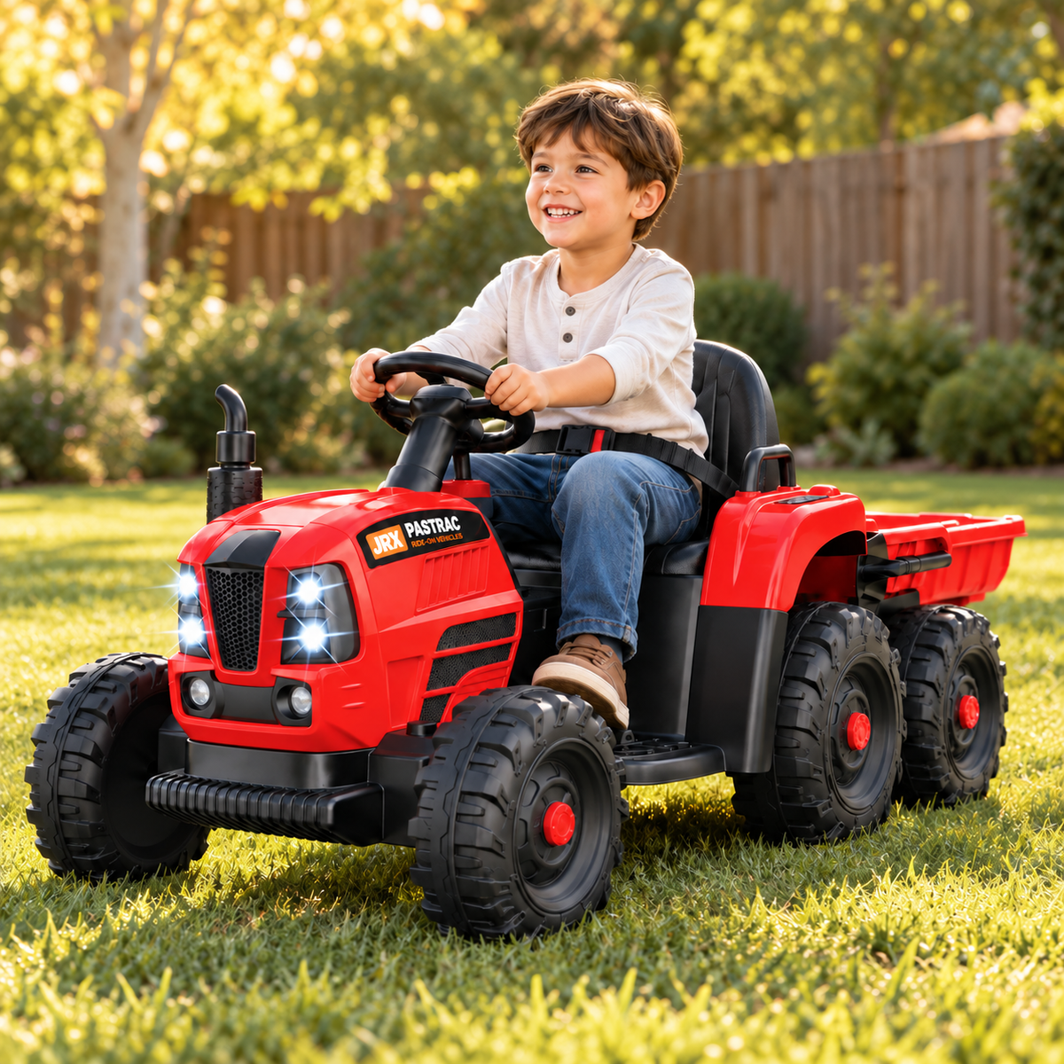 24V Ride-On Tractor with Trailer