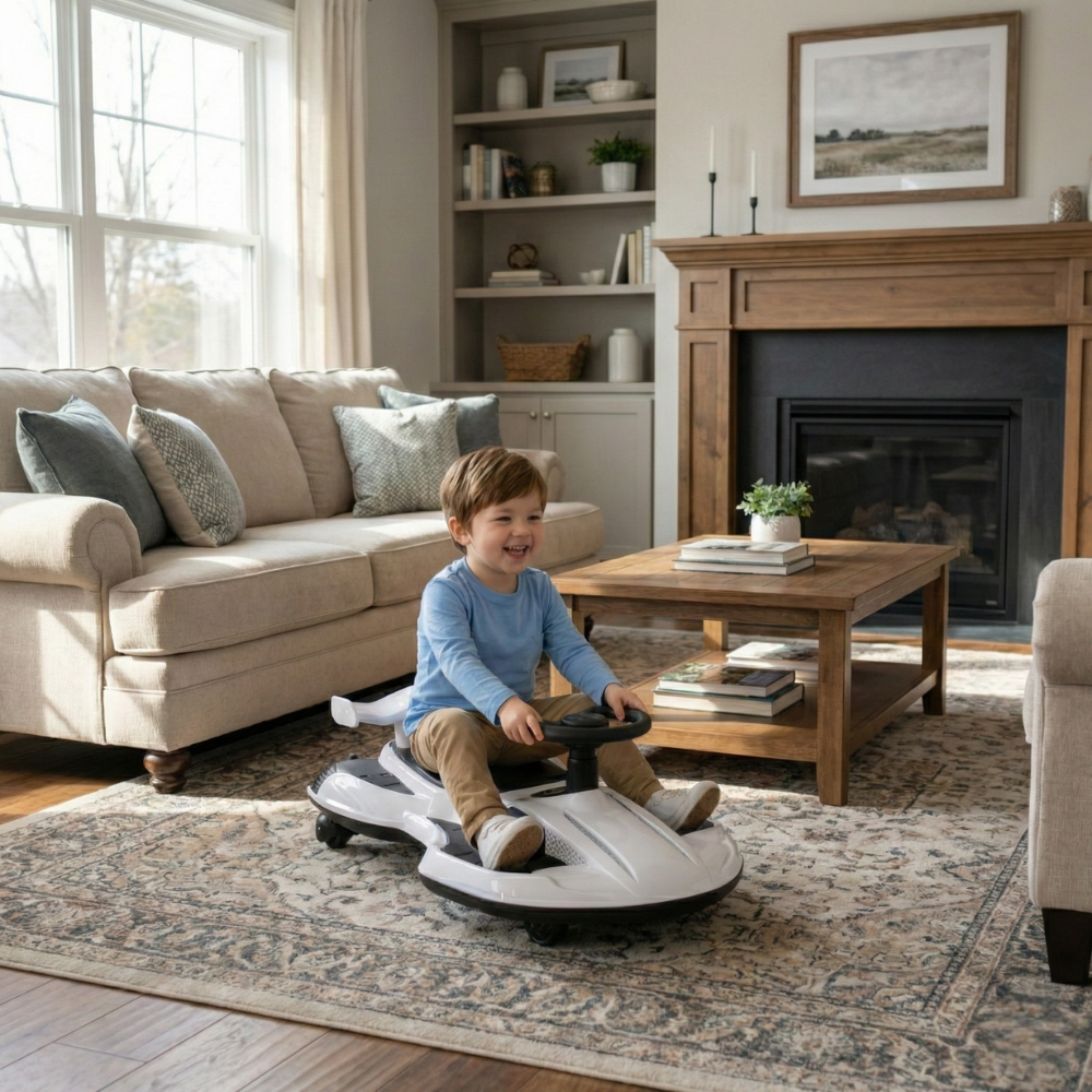 12V Electric Wiggle Car with Lights & Music