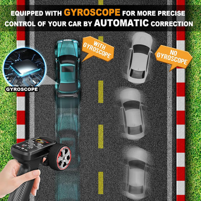 Mini RC Drift Car 1:43 – Fast Charging 4WD with LED Lights